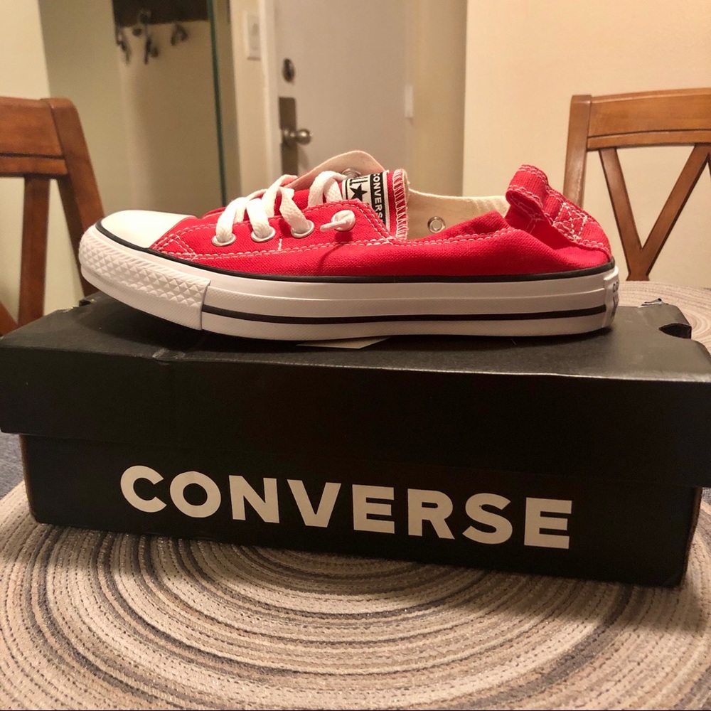NEW Red Converse Shoreline Slip On Sneakers - SZ 7